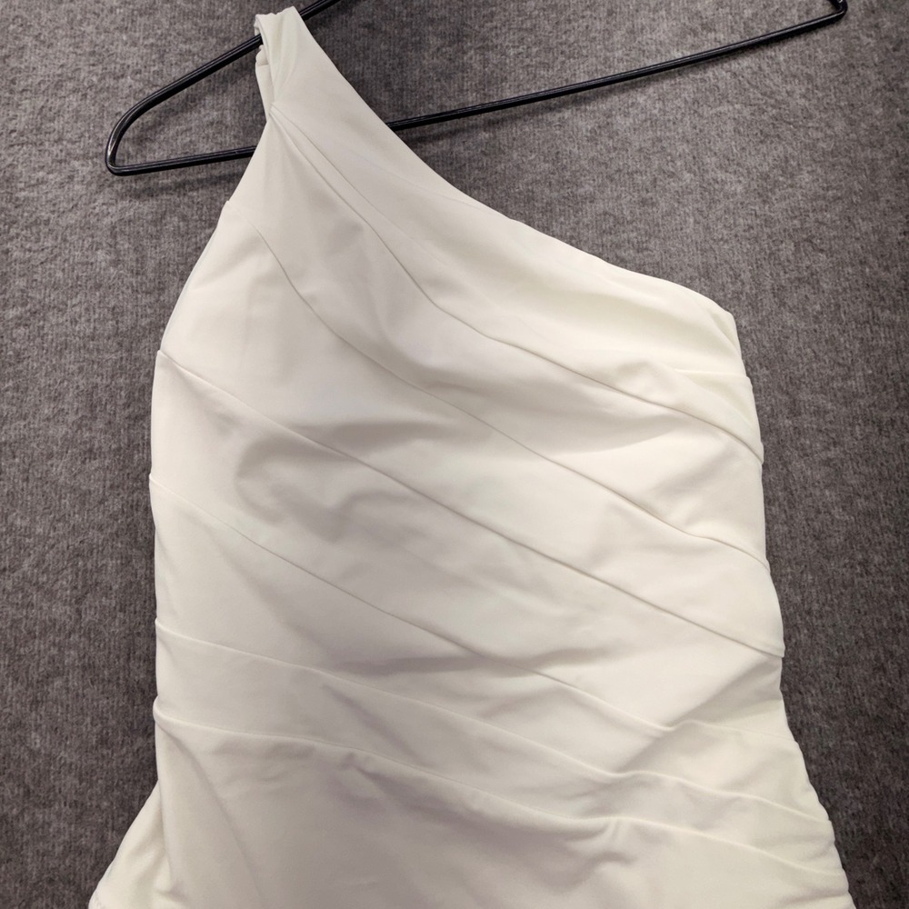 Summersalt The Ruched One-Shoulder One-Piece Swimsuit White Ivory Size 4 - Picture 8 of 10